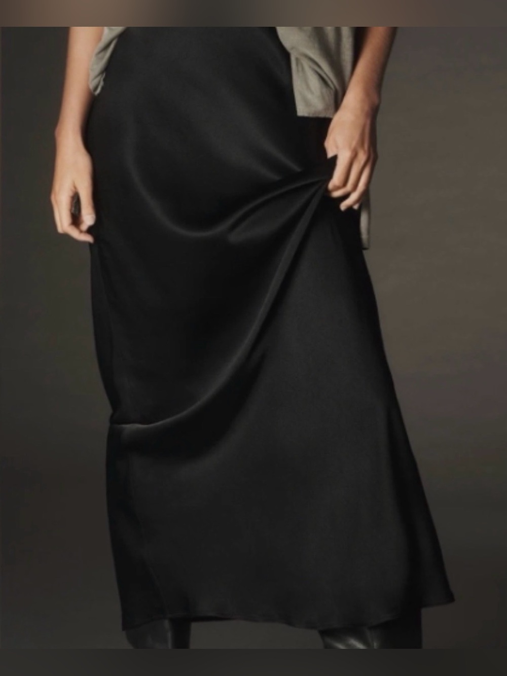 Anthropologie Satin Maxi Skirt - Picture 2 of 7